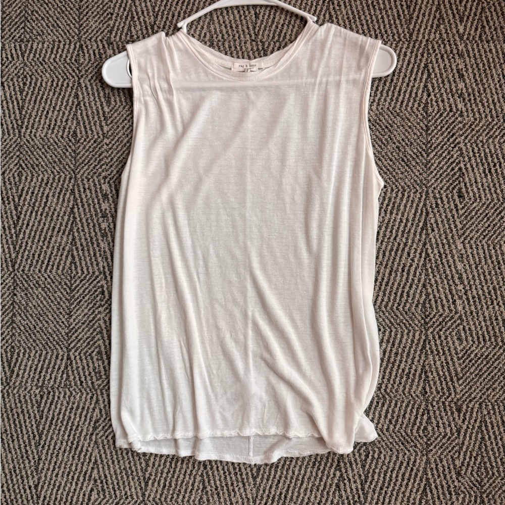 Rag & Bone Soft White Sleeveless Tank Size XS